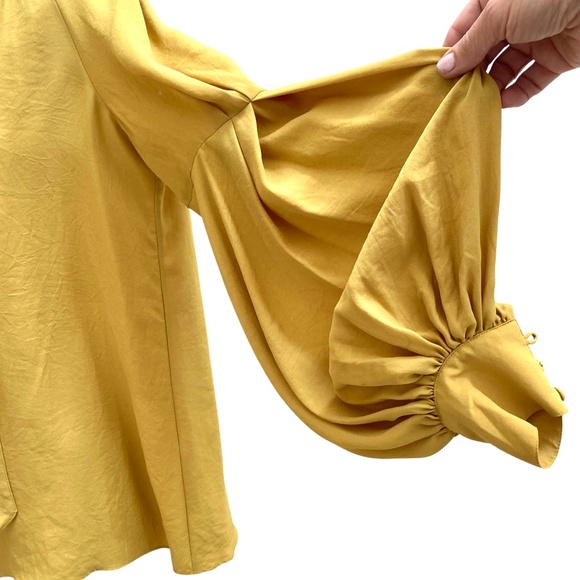 NWOT ELIZABETH AND JAMES TIE FRONT TUNIC A LINE POET'S BLOUSE - Picture 11 of 12